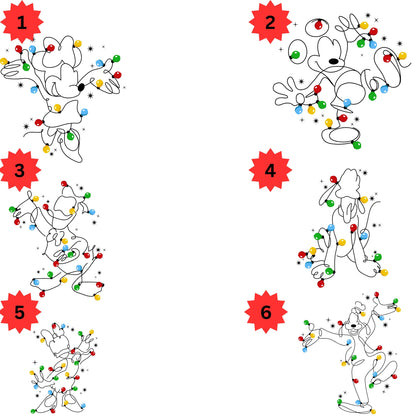 Mickey and Friends Christmas Shirt, Matching Family Christmas Shirt, Disney Christmas Lights T-Shirt, Disneyland Characters Xmas Shirt, Very Merry Xmas Holiday T-Shirt,