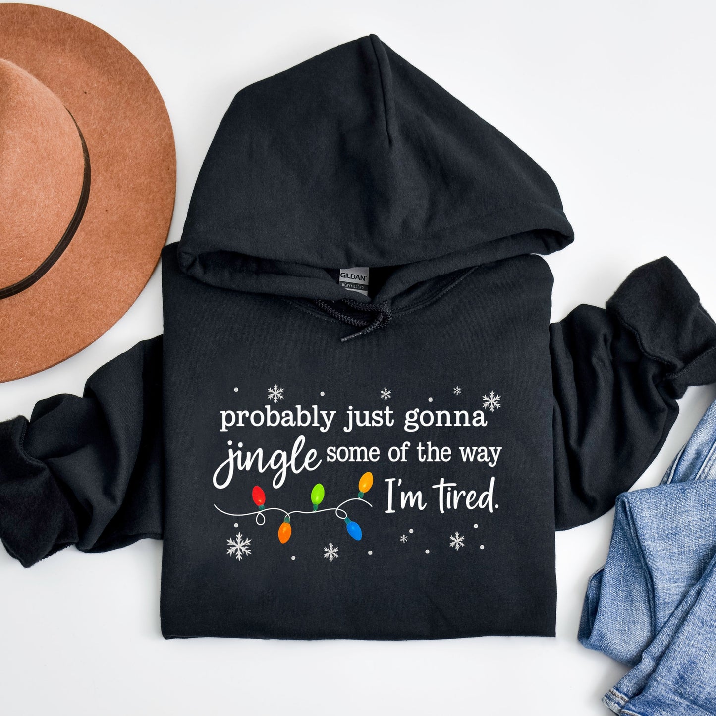 Christmas Jingle Song Sweatshirt, Probably Just Gonna Jingle Some Of The Way I'm Tired Christmas tShirt,Funny Holiday Shirt,Xmas Long Sleeve
