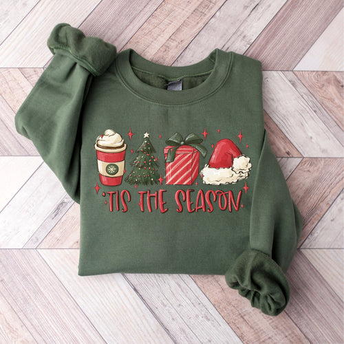 Tis The Season Sweatshirt, Christmas Tis The Season Sweatshirt, Merry Christmas Shirt, Christmas Sweatshirt, Cute Winter Hoodie