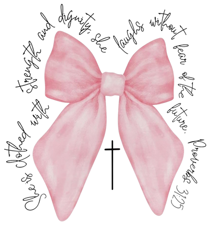 11" DTF Print, I am A Child of God, Gospel, But God, Pink Bow , 4 quantity