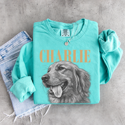 Custom Pet Portrait Sweatshirt from Photo