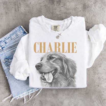 Custom Pet Portrait Sweatshirt from Photo