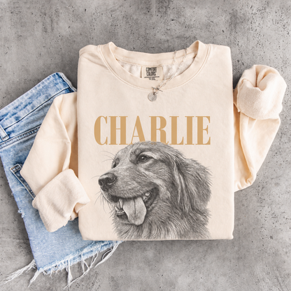 Custom Pet Portrait Sweatshirt from Photo