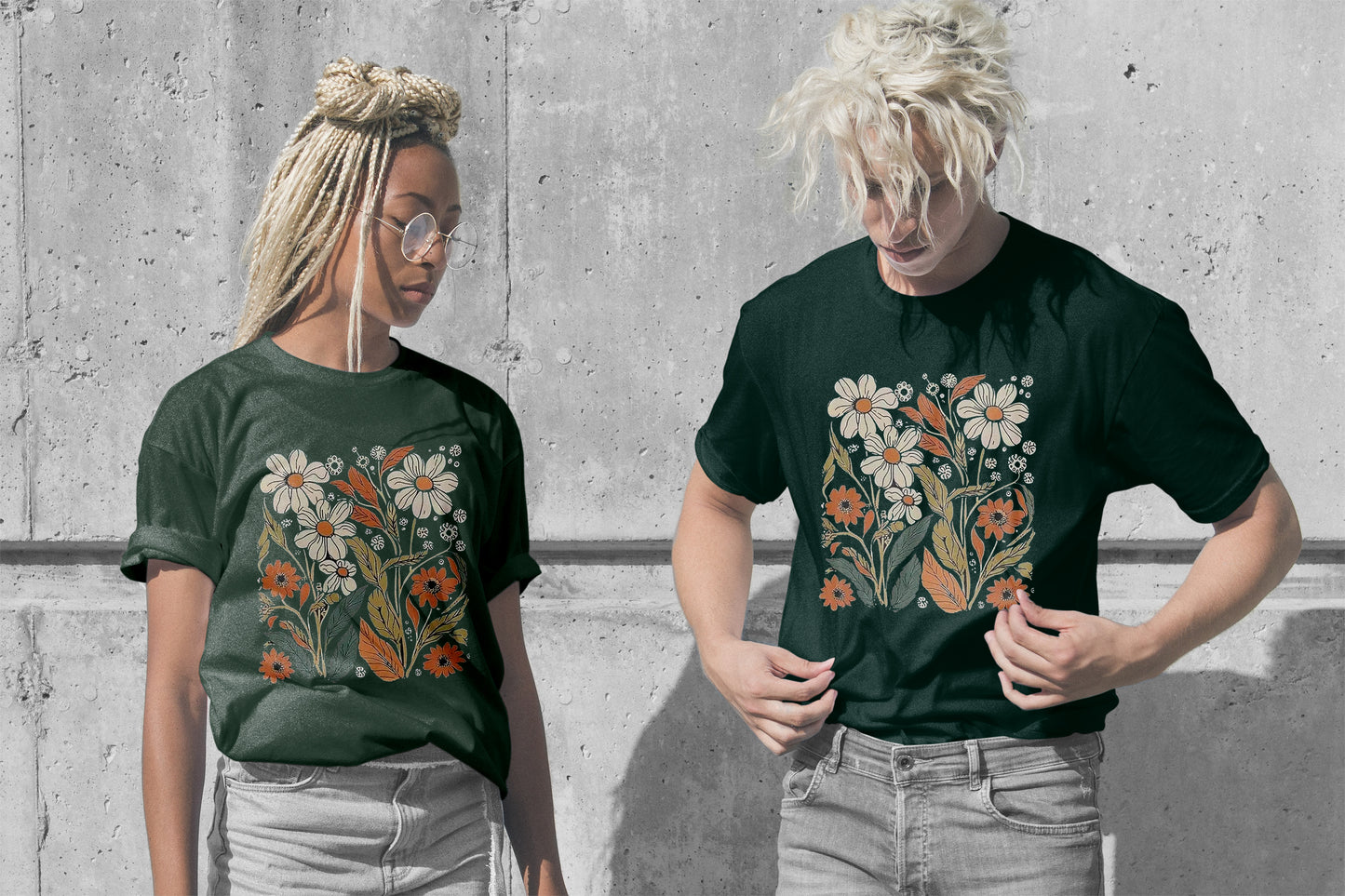 Vintage Floral Graphic Tee - Elegant Floral Quote T-Shirt - Casual Wear