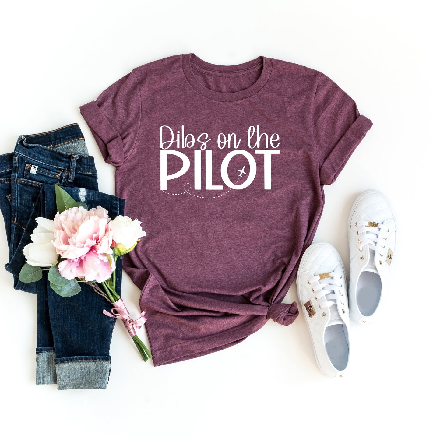 Dibs On The Pilot Shirt, Pilot Wife Shirt, Pilot Girlfriend Shirt, Pilot Gifts Shirt, Airplane Shirt, Pilot Wife T Shirt, Aviation Shirt