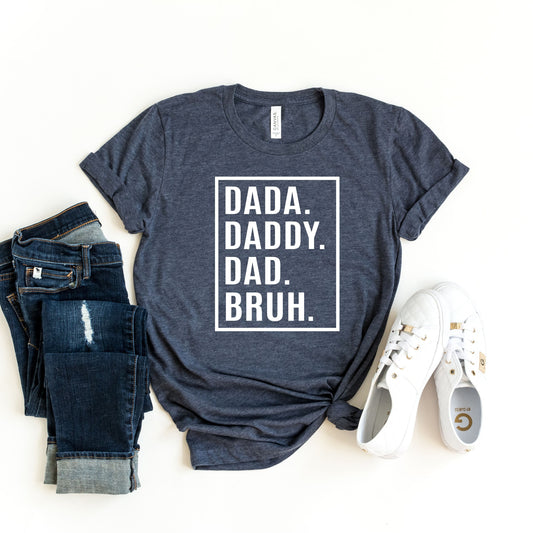 Dada Daddy Dad Bruh Shirt, Retro Dad Shirt, Father's Day Shirt, Step Dad Gift Shirt, Bonus Dad Gift, Godfather Gift, Vintage Dad Gift Shirt