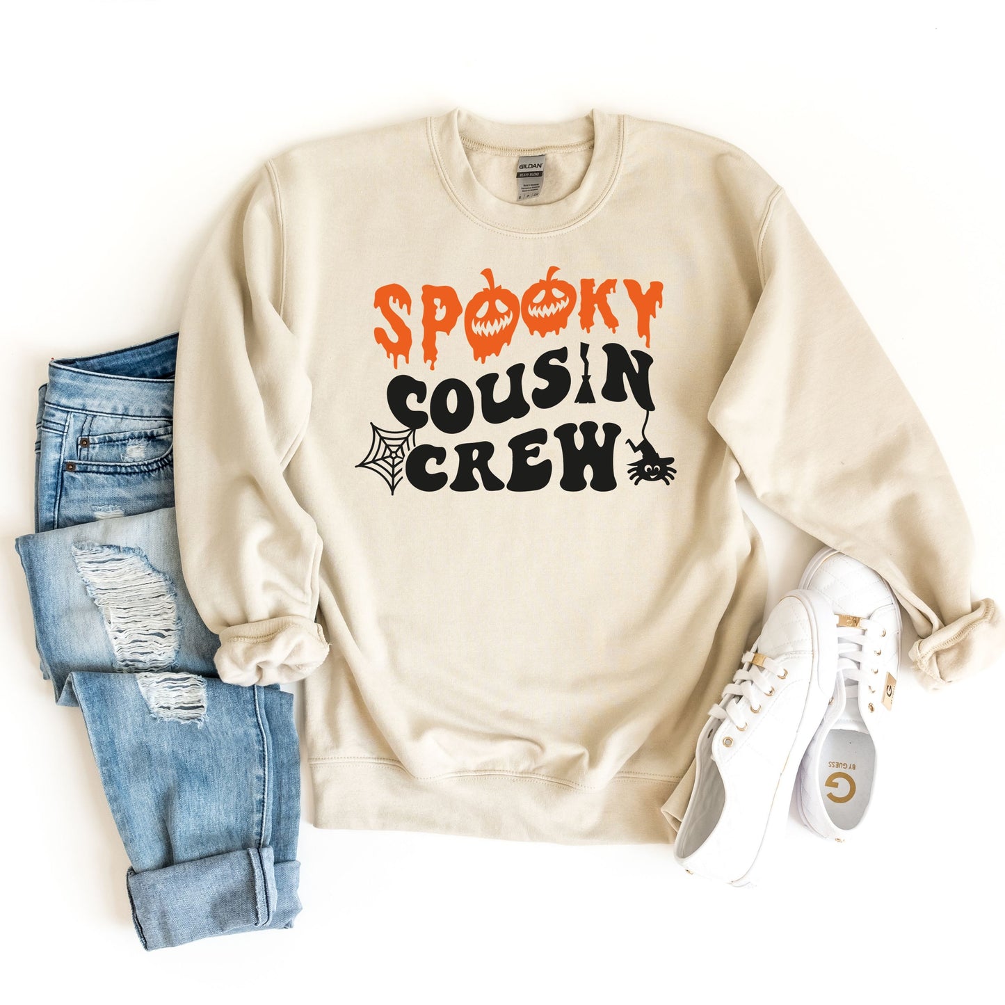 Spooky Cousin Crew Sweatshirt, Halloween Cousin Party, Halloween Cousin Crew Sweatshirt, Gift For Halloween, Retro Halloween Cousin Crew