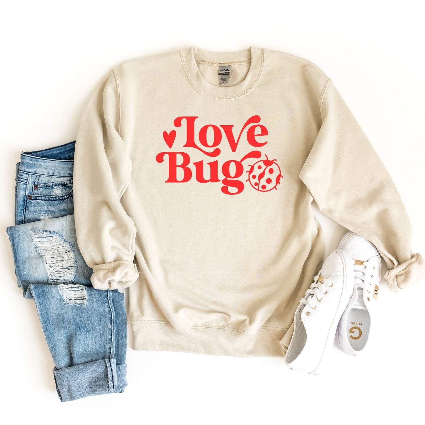 Aesthetic Clothes, Retro Love Bug Sweatshirt, Vintage Sweatshirt, Valentines Shirt, Valentines Day Gift, Vintage Shirt, Kids Valentine