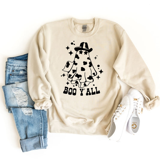 Halloween Ghost Sweatshirt, Boo Yall Shirt, Boo Shirt, Spooky Ghost Hoodie, Spooky Season Ghost Sweater, Spooky Vibes Shirt, Halloween Gifts