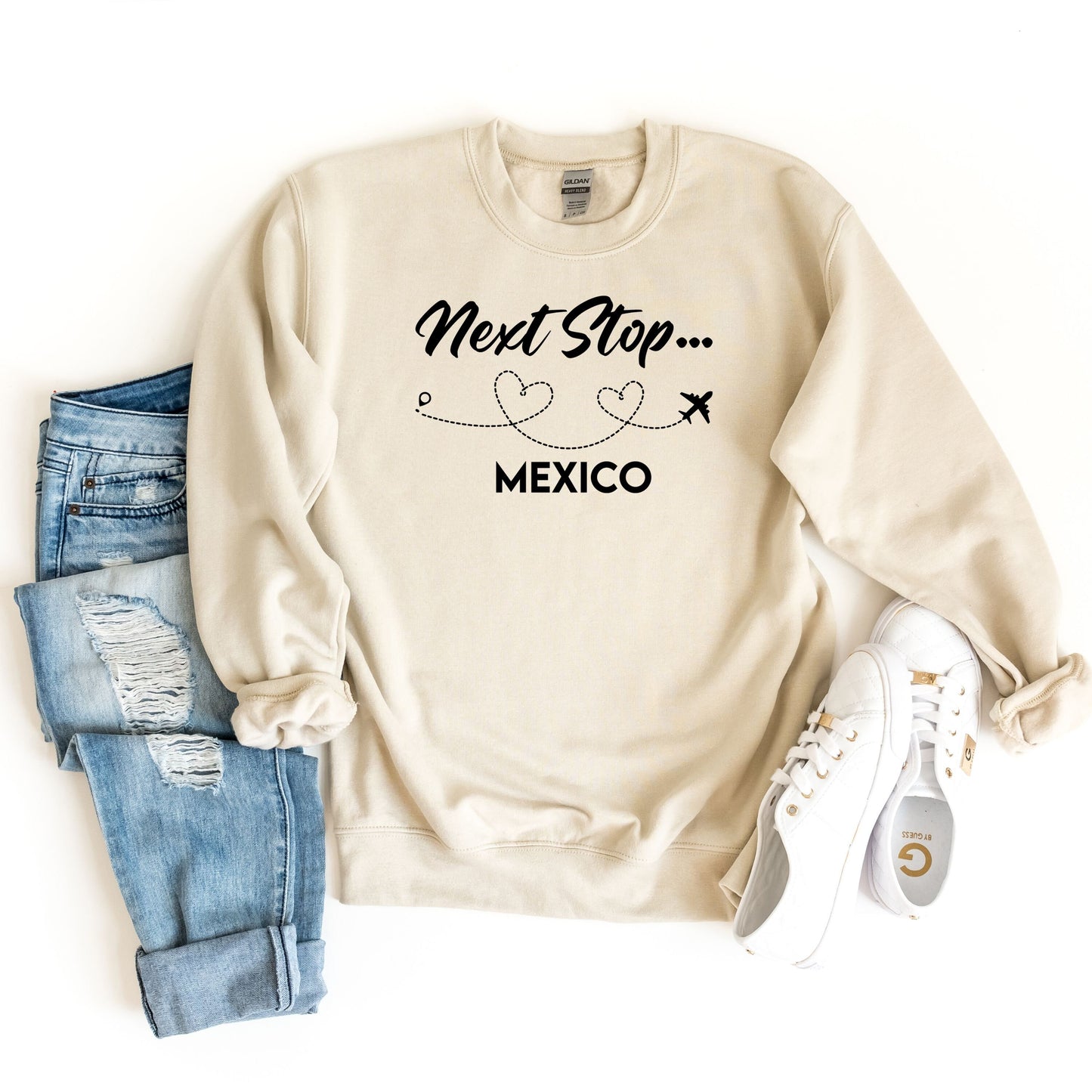 Birthday Trip Sweatshirt, Vacation Sweater, Airport Outfit, Next Stop Mexico, Chicago, New York, Orlando Sweatshirt, Girls Trip Sweatshirt