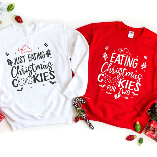 Christmas Pregnancy Announcement Sweatshirt,Christmas Maternity Shirt,Christmas Cookies For Two Shirt, Christmas Maternity Shirt, Mom to Be