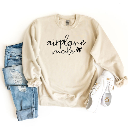 Airplane Mode Sweatshirt, Airplane Shirt, Travel Sweater, Gift for Traveler, Airplane Mode, Vacation Shirt, Vacay Mode Crewneck, Pilot Shirt