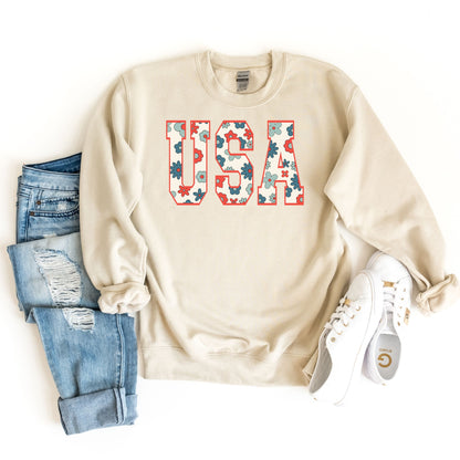 USA Flag Sweatshirt, USA Sweatshirt, Patriotic Sweatshirt, America Sweatshirt, Retro America Sweatshirt,4th of July Sweatshirt,Preppy Outfit