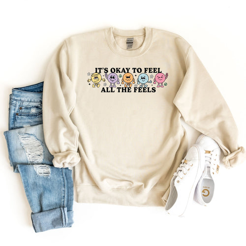 It Is Okay To Fell All The Feels Sweatshirt, Mental Health Sweatshirt, Mental Health Matters Sweatshirt, Mental Health Awareness,Anxiety