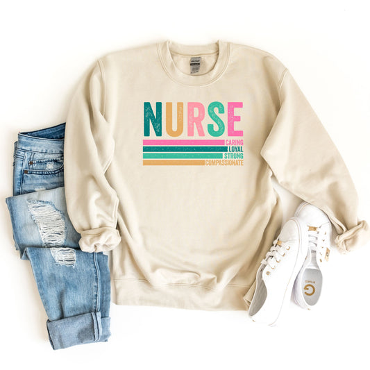 Nurse Sweatshirt, Caring Loyal Strong Sweatshirt, Nurse Life Sweater, Nurse Definition Sweatshirt, Nursing School Sweat,Nurse Gift,Grad Gift