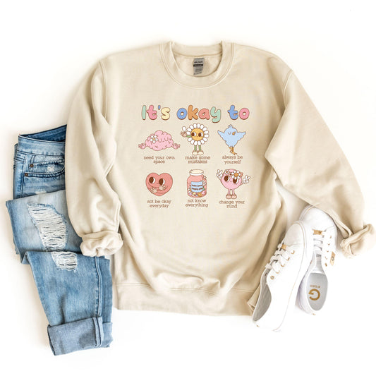 Cute Mental Health Sweatshirt, Its Okay To Feel All The Feels Hoodie, Love Yourself Tee, You Matter, Mental Health Shirt, Inclusion Shirt