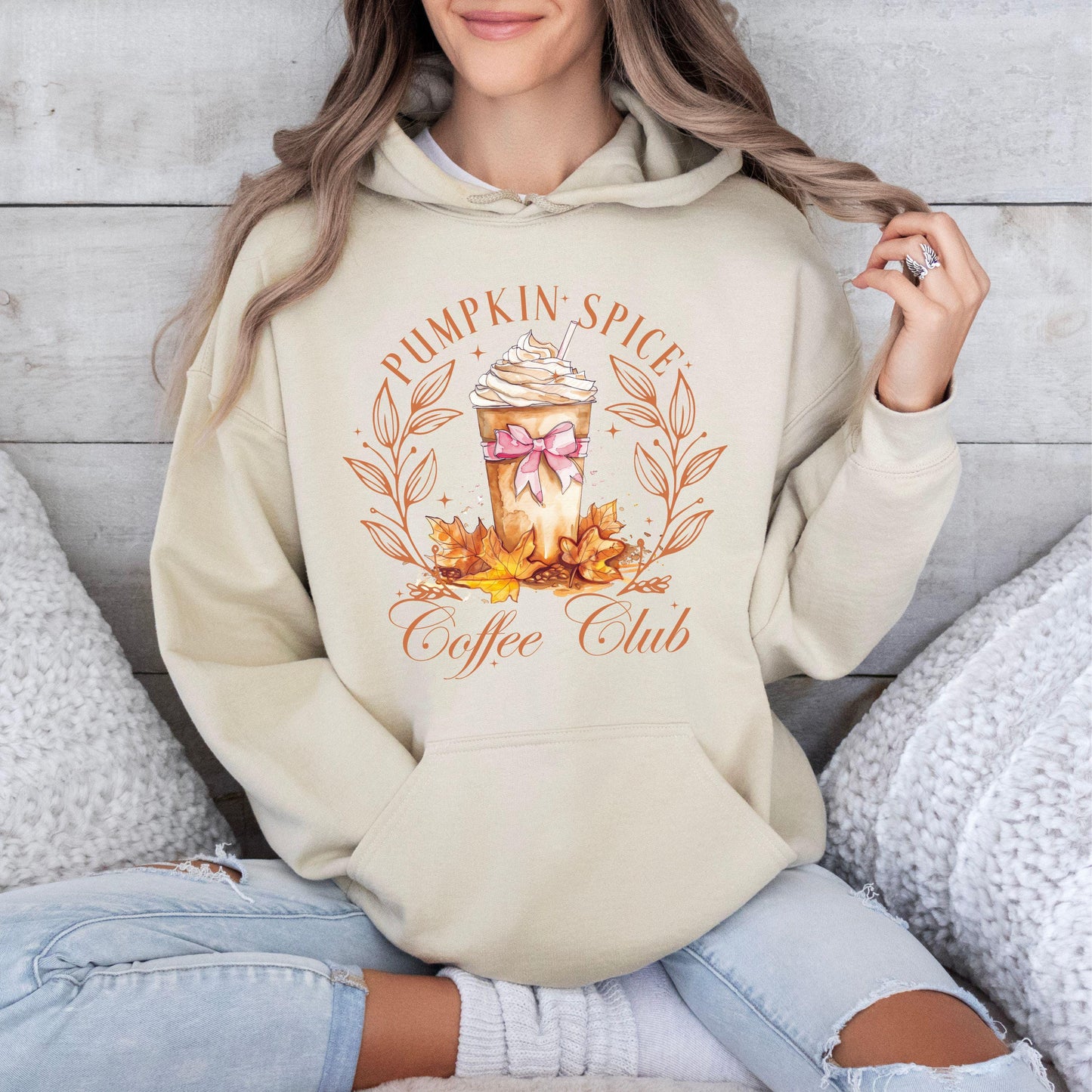 Coquette Pumpkin Spice Coffee Club Sweatshirt, Fall Coffee Sweater, Halloween Sweat, Pumpkin Spice Coffee Club Hoodie, Women Fall Hoodie