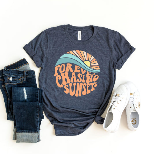 Forever Chasing Sunsets Shirt, Sunset Shirt, Sunshine Shirt, Girls Trip Shirts, Beach Trip Shirt, Travel Shirt, Hawaii Aloha Cancun Shirt