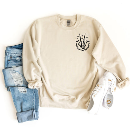 People Give Me The Creeps Sweatshirt, Skeleton Hands Hoodie, Witch Vibes Shirt, Spooky Season, Skull Halloween Sweatshirt, Scream Sweatshirt