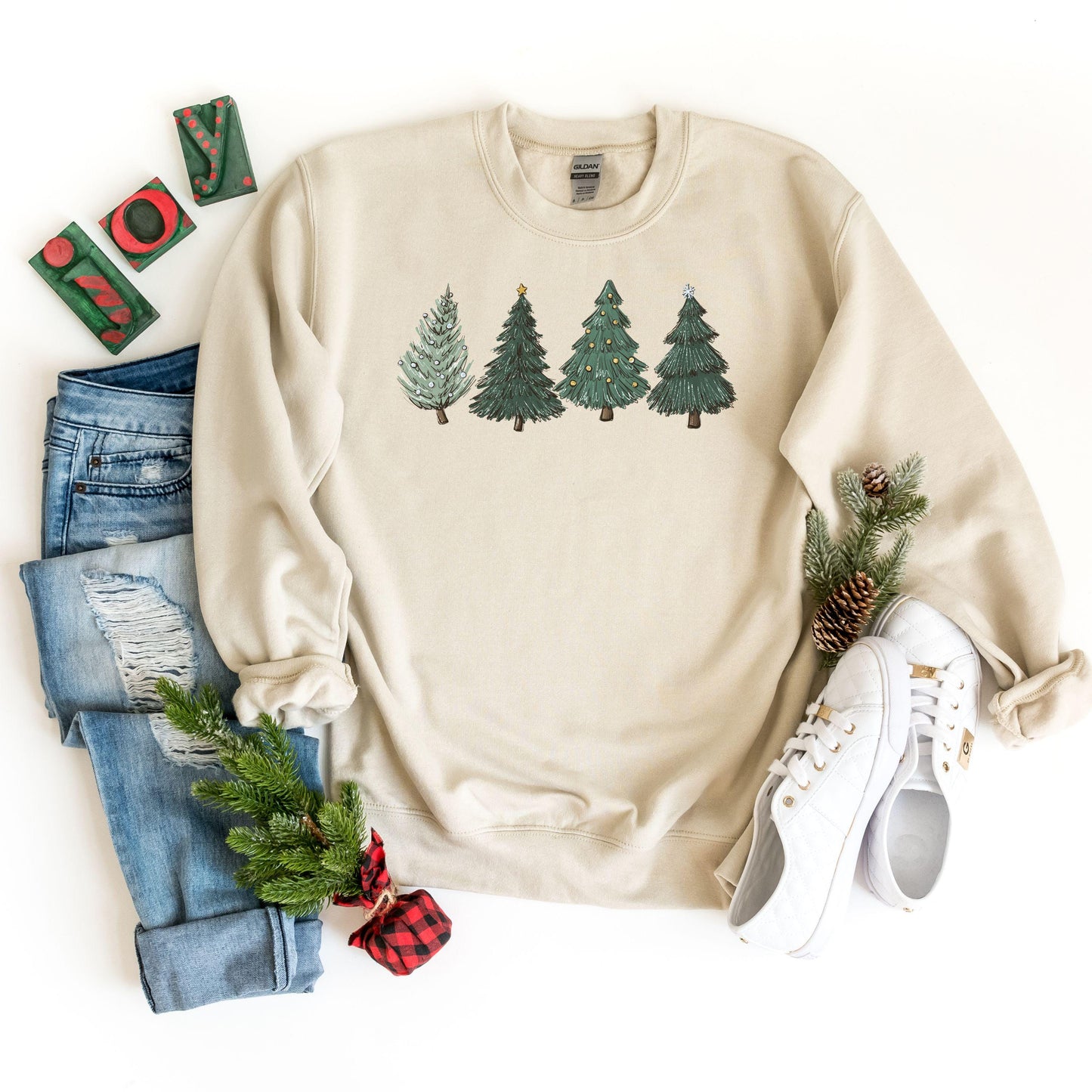 Christmas Sweatshirt, Christmas Sweater, Christmas Crewneck, Christmas Tree Sweatshirt, Holiday Sweaters for Women, Winter Sweatshirt, Xmas
