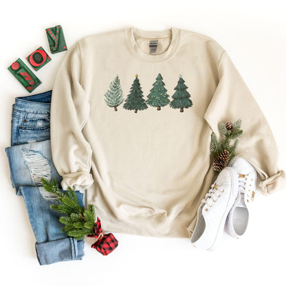 Christmas Sweatshirt, Christmas Sweater, Christmas Crewneck, Christmas Tree Sweatshirt, Holiday Sweaters for Women, Winter Sweatshirt, Xmas