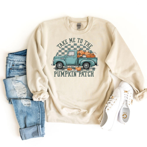 Take Me To The Pumpkin Patch Sweatshirt, Fall Truck Hoodie, Autumn Harvest Sweater, Fall Season Sweatshirt, Womens Fall Sweater, Fall Gift