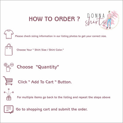 the instructions for how to order a shirt