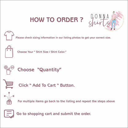 the instructions for how to order a shirt