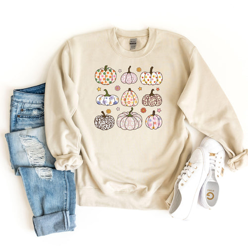 Retro Pumpkin Season Sweatshirt - Thanksgiving Gift Fall Gifts - Autumn Sweatshirt - Cute Boho Fall Sweat- Halloween Sweatshirts For Women