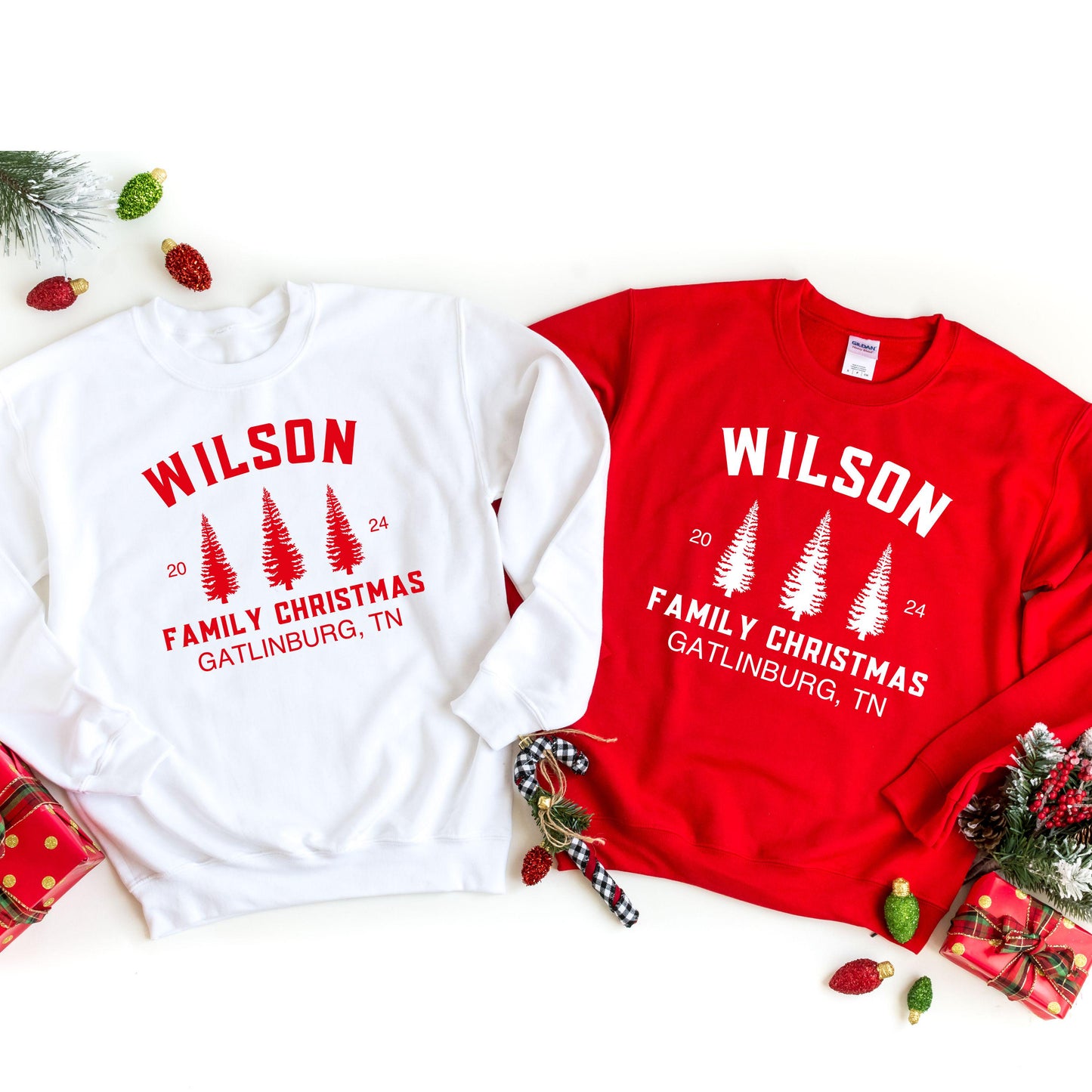 Matching Family Christmas Sweatshirt, Custom Family Christmas Sweater, Matching Xmas Hoodie, Personalized Family Name Christmas Hoodie
