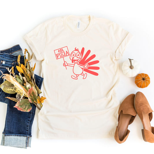 Funny Thanksgiving Shirt, Turkey Eat Pizza T-Shirt, Thanksgiving Dinner Shirt, Cute Turkey Family Thanksgiving Dinner Tee, Don't Eat Turkey