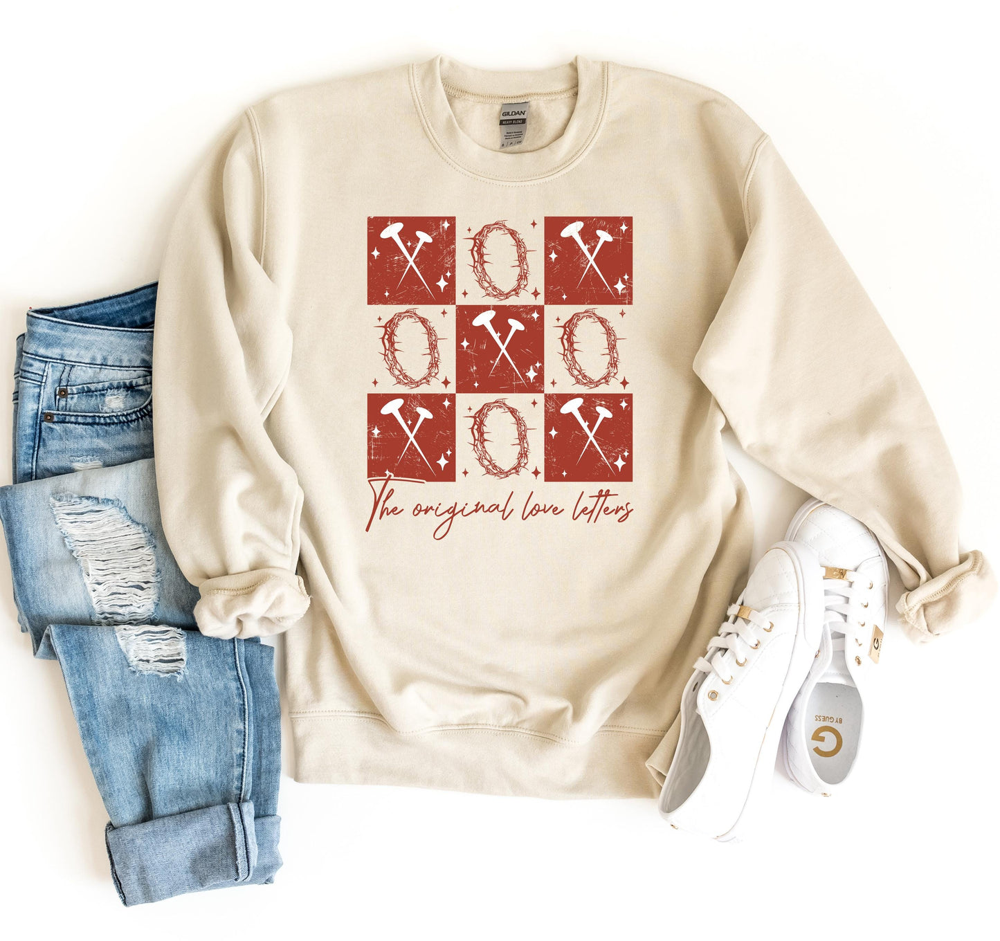 Christian Sweatshirt - The Original Love Letters - Religious Sweatshirt, Christian Valentine- Bible Verse Hoodie- XOXO Sweatshirt-Church Tee