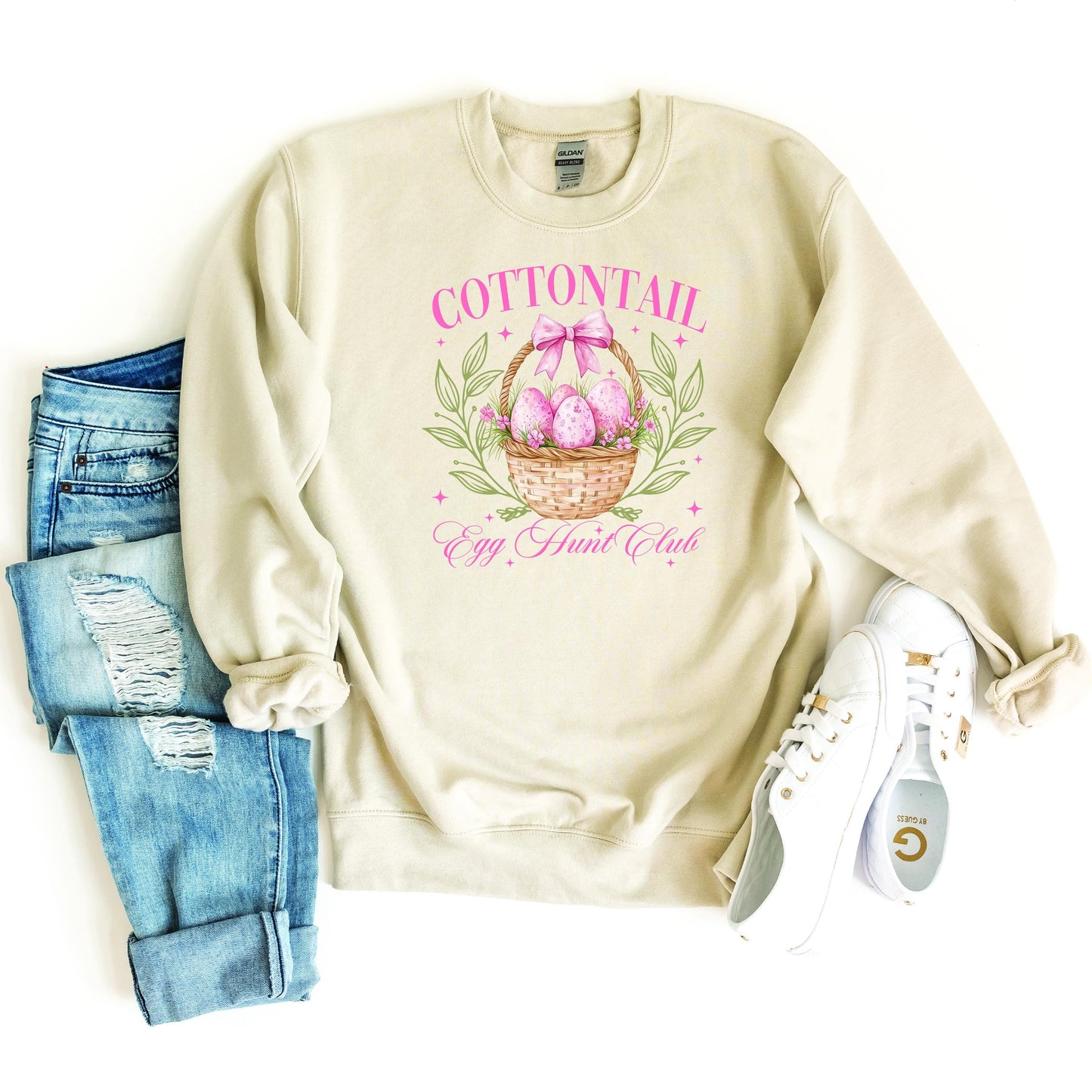 Cottontail Egg Hunt Club Sweatshirt, Cute Easter Bunny Sweater, Spring Hoodie, Cottontail Egg Hunt Club, Easter Bunny Outfit