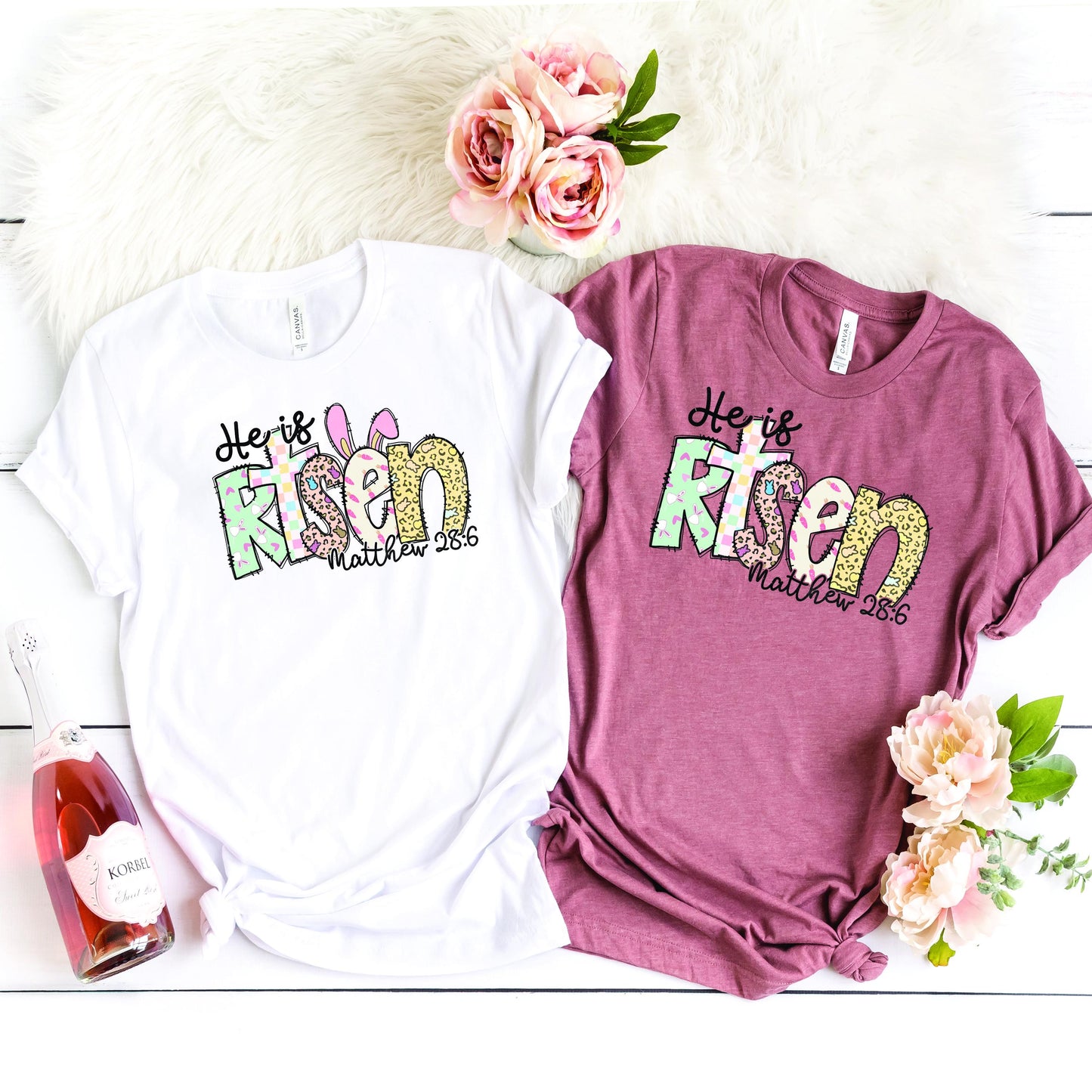 He is Risen Easter T-Shirt, Matthew 28:6, Christian Faith Tee-Easter, Christian Easter Apparel, Easter Sunday Shirt, Bible Verse Shirt