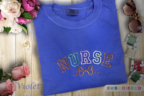 Nurse Embroidered Comfort Colors® T-Shirt – Perfect Gift for Nurses