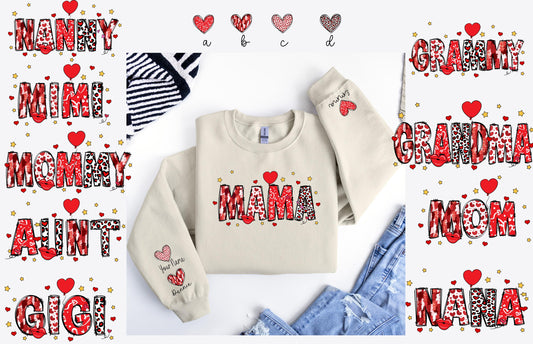 Personalized Mother's Day Sweatshirt, Custom Mama Sweater, Gift for Grandma, Gigi, Nana, Aunt, Mommy, Mimi, Custom Name Mother's Day Gif