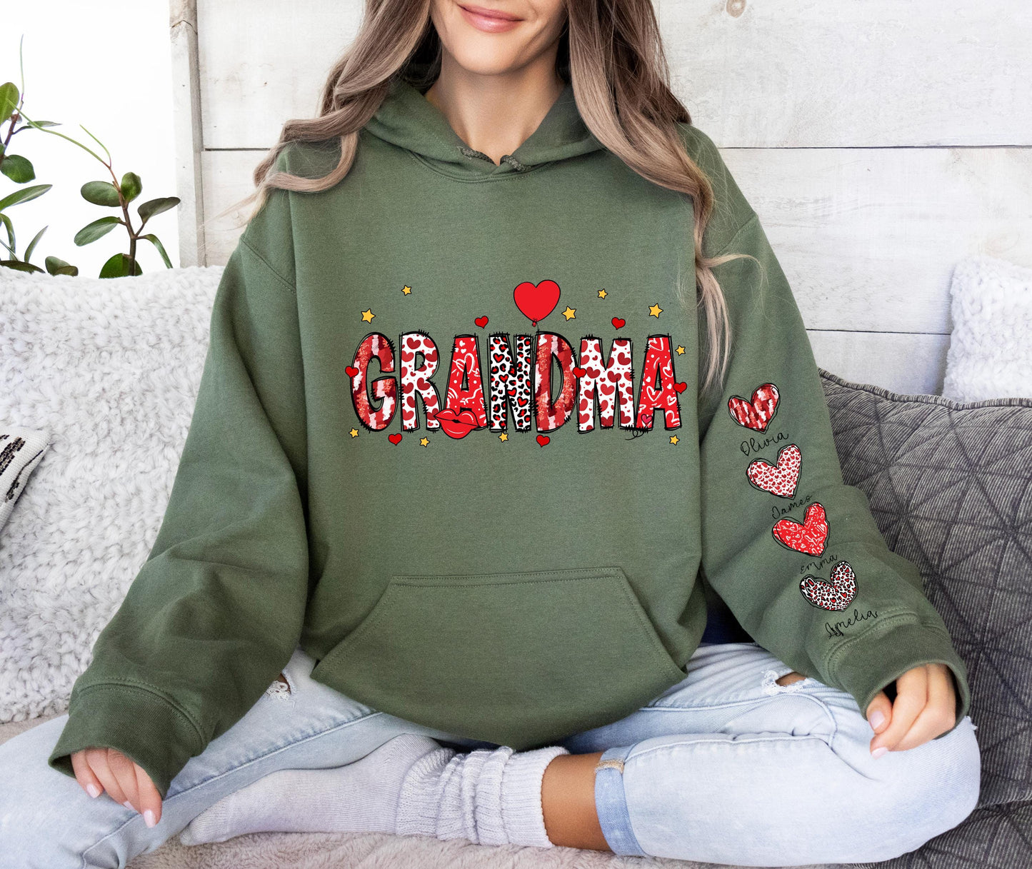 Personalized Mother's Day Sweatshirt, Custom Mama Sweater, Gift for Grandma, Gigi, Nana, Aunt, Mommy, Mimi, Custom Name Mother's Day Gif
