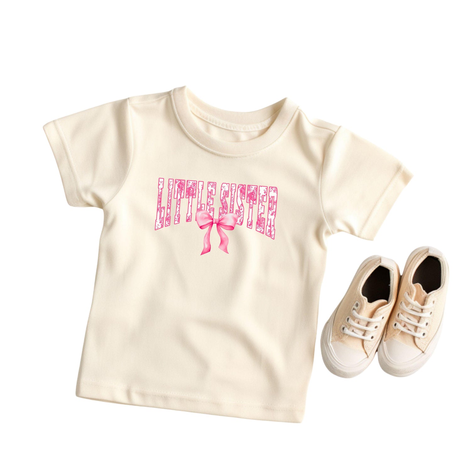 Big sister Coquette Bow Retro Toddler Shirt, Matching Sister Shirt,  Little sister Shirt, Pregnancy Announcement Shirt,Big Sis Lil Sis Shirt