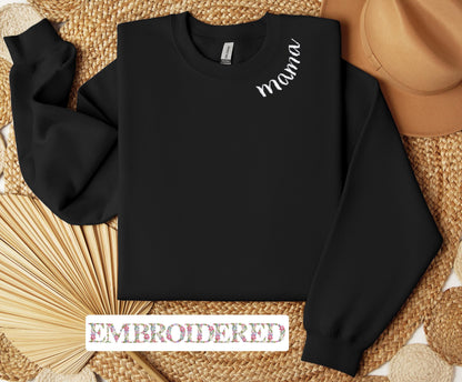 Custom Embroidered Sweatshirt – Personalized Gildan Crewneck or Hoodie – Custom Name Gift – Matching Set – Minimal Aesthetic Embroidery