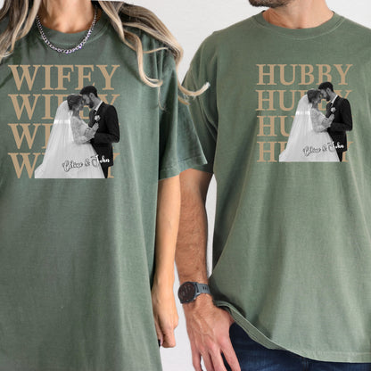 Custom Photo Wifey Hubby Shirt